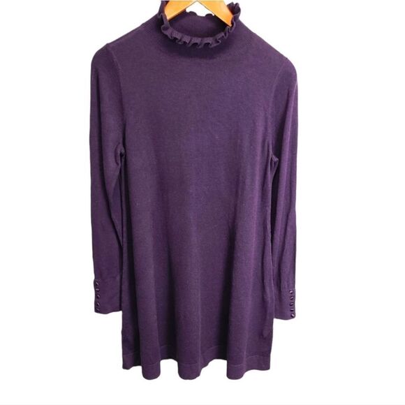LOFTāLongāSleeveāPurpleĀ DressāSizeāMediumā - Picture 1 of 5